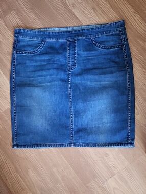 Classic Blue Denim Pencil Skirt - Women Reversible